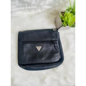 Guess Black Leather Crossbody Bag